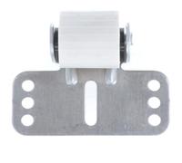 Cyclingcolors Guía de delantal de persiana enrollable de acero con rueda de PVC atornillada, espesor 32 mm, distancia entre centros 65 mm, caja de desenrollado enrollable para ventana, carpintería