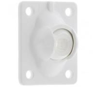 Cyclingcolors Guía de rótula para persiana enrollable platino 51x41mm rango de giro 45° poliamida blanca Ventana Manivela Cabrestante, hexagonal de 7 mm