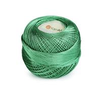 cyclingcolors Hilo de crochet brillante de microfibra, longitud 250 m, para bordar, tejer, tejer y bisutería, color verde pastel.