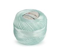 cyclingcolors Hilo de crochet brillante de microfibra, longitud 250 m, para bordar, tejer, tejer y joyería, color menta