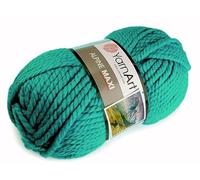 cyclingcolors Hilo de tejer acrílico, ovillo de lana para tejer suéter, chaleco, calcetín, bufanda, gorro, crochet, 250 g, largo 105 m, color verde mar