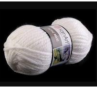 cyclingcolors Hilo de tejer acrílico, ovillo de lana para tejer suéter, chaleco, calcetín, bufanda, gorro, crochet, 250 g, largo 105 m, color blanco