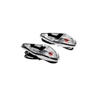 cyclingcolors Intermitentes adhesivo clip-on indicadora luz moto ciclomotore scooter, cromado con bombilla naranja (L 62mm / H 23mm / L 18mm)