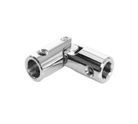 cyclingcolors Junta de Cardán Rodillera Entrenamiento de Manivela Ventana Persiana de Acero Niquelado, diámetro exterior 16 mm forma hexagonal 7 mm x Ø 10 mm