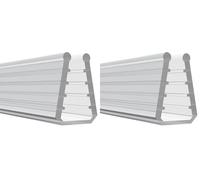 cyclingcolors Junta para mampara de ducha silicona translúcida de 2 metros vidrio perfil puerta deslizador muebles, altura 8 mm espesor de cristal 6 mm (Paquete de 2)