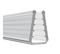 cyclingcolors Junta para mampara de ducha silicona translúcida de 2 metros vidrio perfil puerta deslizador muebles, altura 8 mm espesor de cristal 6 mm