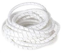 cyclingcolors Manguitos para Cable Espiral Flexible Organizador ubo Protector Flexible Blanco Plástico PVC Coche Moto (diametro 3mm, Longitud 1m)