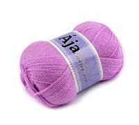 cyclingcolors Ovillo de hilo acrílico de 217 m y 50 g para tejer a crochet, para suéter, chaleco, bufanda y gorro, color negro y morado.