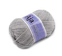 cyclingcolors Ovillo de hilo acrílico de 217 m y 50 g para tejer a crochet, para suéter, chaleco, bufanda y gorro, color gris claro.