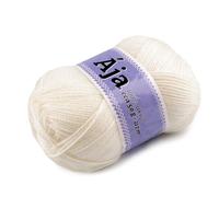 cyclingcolors Ovillo de hilo acrílico de 217 m y 50 g para tejer a crochet, para suéter, chaleco, bufanda y gorro, color crema claro.