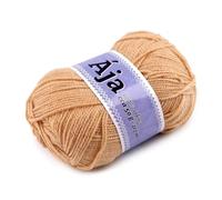 cyclingcolors Ovillo de hilo acrílico de 217 m y 50 g para tejer a crochet, para suéter, chaleco, bufanda y gorro, color beige.