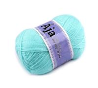 cyclingcolors Ovillo de hilo acrílico de 217 m y 50 g para tejer a crochet, suéter, chaleco, bufanda y gorro, color azul celeste.