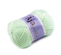 cyclingcolors Ovillo de hilo acrílico de 217 m y 50 g para tejer a crochet, suéter, chaleco, bufanda y gorro, color verde pastel.