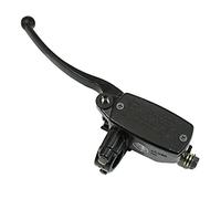 cyclingcolors Palanca de cilindro maestro de freno para motocicleta, scooter, ciclomotor, universal, trasera con rosca de 10 mm, color negro, izquierda