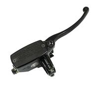 cyclingcolors Palanca de cilindro maestro de freno para motocicleta, scooter, ciclomotor, universal, trasera con rosca de 10 mm, negra, derecha