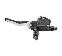 cyclingcolors Palanca del cilindro maestro de freno para motocicleta, scooter, ciclomotor, compatible con Yamaha Aerox MBK Nitro, color negro y plateado, izquierda