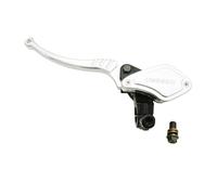 cyclingcolors Palanca del cilindro maestro de freno para motocicleta, scooter, ciclomotor, universal, delantera, de aluminio, negra y plateada, izquierda