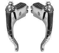 CYCLINGCOLORS Levier Perfo Par de manetas de Freno, Unisex-Adult, Cromo, 22.2mm