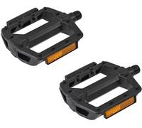 cyclingcolors Par de Pedales de Bicicleta de montaña/BMX Negros de 108 x 103 mm con Reflector Naranja