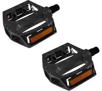 cyclingcolors Par de Pedales para Bicicleta BMX 112x105mm 9/16" de Aluminio con reflectores extraíbles