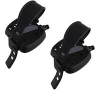 cyclingcolors Par de Pedales para Bicicleta estática, 1/2" x 12 mm, Color Negro, Correa Ajustable