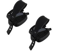 cyclingcolors Par de Pedales para Bicicleta estática, 9/16" x 14 mm, Color Negro, Correa Ajustable