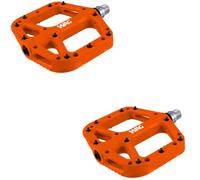 cyclingcolors Par de Pedales Planos Naranjas para Bicicleta de montaña/BMX, 116 x 110 x 16 mm, Eje de 9/16" x 14 mm, Compuesto