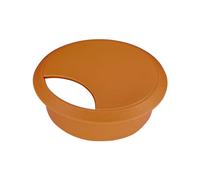 cyclingcolors pasacables 68mm plástico tapa redondo escritorio mesa mueble (marrón claro)