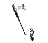 cyclingcolors Pata de Cabra Caballete Lateral para Bicicleta de 24", 26" y 28" (700) de Aluminio Plateado con Abrazadera de Montaje