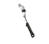 cyclingcolors Pata de Cabra Caballete Lateral Regulable para Bicicletas eléctricas (24" a 28"), Aluminio Plateado Reforzado, fijación con Tornillos M10