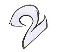 cyclingcolors Pegatina Blanca para Motocicleta/Scooter/ciclomotor, número 2, 13 cm de Alto.
