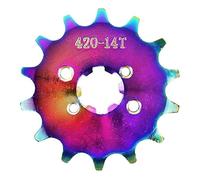 cyclingcolors Piñón Cadena de Transmisión moto ciclomotor compatible con derbi senda neo chrome 420 14 Dientes Salida de Caja Arrastre