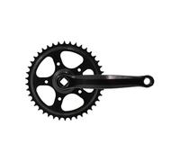 cyclingcolors Platos y bielas de Bicicleta de Acero 3/32, 42 Dientes, 170 mm, Color Negro