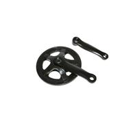 cyclingcolors Platos y bielas para Bicicleta con Brazo de biela, 36 Dientes, Longitud 127 mm, Acero, Color Negro