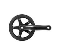 cyclingcolors Platos y bielas para Bicicleta con Brazo de biela, 42 Dientes, Longitud 170 mm, Aluminio, Color Negro, Cadena 2,38 (3/32") (Extremo Inferior 117 mm)