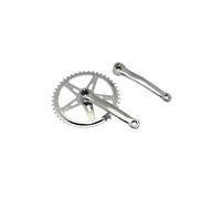 cyclingcolors Platos y bielas para Bicicleta con Brazo de biela, 44 Dientes, Longitud 150 mm, Acero, Cromado, Cadena 3.30