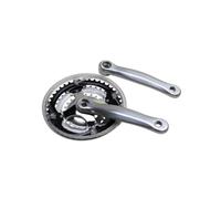 cyclingcolors Platos y bielas para Bicicleta con Brazo de biela, Triple Plato 42-34-24 Dientes, Longitud 170 mm, Aluminio, Color Plata, pedalier 118 mm