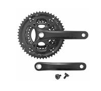 cyclingcolors Platos y bielas para Bicicleta con Brazo de biela, Triple Plato 50-39-30 Dientes, Longitud 172,5 mm, Aluminio, Color Negro, pedalier 116 mm