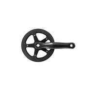 cyclingcolors Platos y bielas para Bicicleta de montaña con Brazo de biela, 38 Dientes, Longitud 170 mm, Aluminio, Color Negro, Cadena 2,38 (3/32") (Extremo Inferior 117 mm)