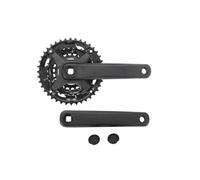 cyclingcolors Platos y bielas para Bicicleta de montaña con Brazo de biela, Platos triples de 40-30-22 Dientes, Longitud 170 mm, Aluminio, Color Negro, pedalier de 124,5 mm