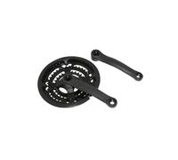 cyclingcolors Platos y bielas para Bicicleta de montaña con Brazo de biela, Platos triples de 48-38-28 Dientes, Longitud 170 mm, Acero, Color Negro, pedalier de 122 mm