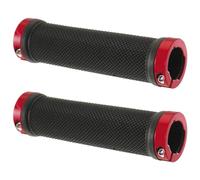 cyclingcolors Puños de Bicicleta Lock-on 125 mm diámetro 22 mm Suaves Unisex Manillar MTB Trekking Carretera Scooter Rojo