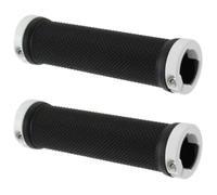 cyclingcolors Puños de Bicicleta Lock-on 125 mm diámetro 22 mm Suaves Unisex Manillar MTB Trekking Carretera Scooter Blanco