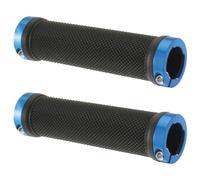 cyclingcolors Puños de Bicicleta Lock-on 125 mm diámetro 22 mm Suaves Unisex Manillar MTB Trekking Carretera Scooter Azul