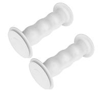 cyclingcolors Puños de Manillar 19mm 85mm Bicicleta MTB BMX Ciclismo Goma Antideslizante, Blanco