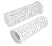 cyclingcolors Puños de Manillar 22mm 85mm Bicicleta MTB BMX Ciclismo Goma Antideslizante (Blanco)