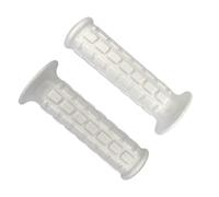 cyclingcolors Puños de Manillar Moto 115 mm Izquierda 7/8" (22 mm) Derecha 1" (24 mm) Revestimiento Antideslizante instalación fácil universales para Moto Scooter ciclomotor Blanco
