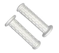 cyclingcolors Puños de Manillar Moto 130 mm Izquierda 7/8" (22 mm) Derecha 1" (24 mm) Revestimiento Antideslizante instalación fácil universales para Moto Scooter ciclomotor Blanco