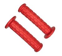 cyclingcolors Puños de Manillar Moto 130 mm Izquierda 7/8" (22 mm) Derecha 1" (24 mm) Revestimiento Antideslizante instalación fácil universales para Moto Scooter ciclomotor Rojo