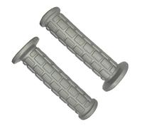 cyclingcolors Puños de Manillar Moto 130 mm Izquierda 7/8" (22 mm) Derecha 1" (24 mm) Revestimiento Antideslizante instalación fácil universales para Moto Scooter ciclomotor Gris